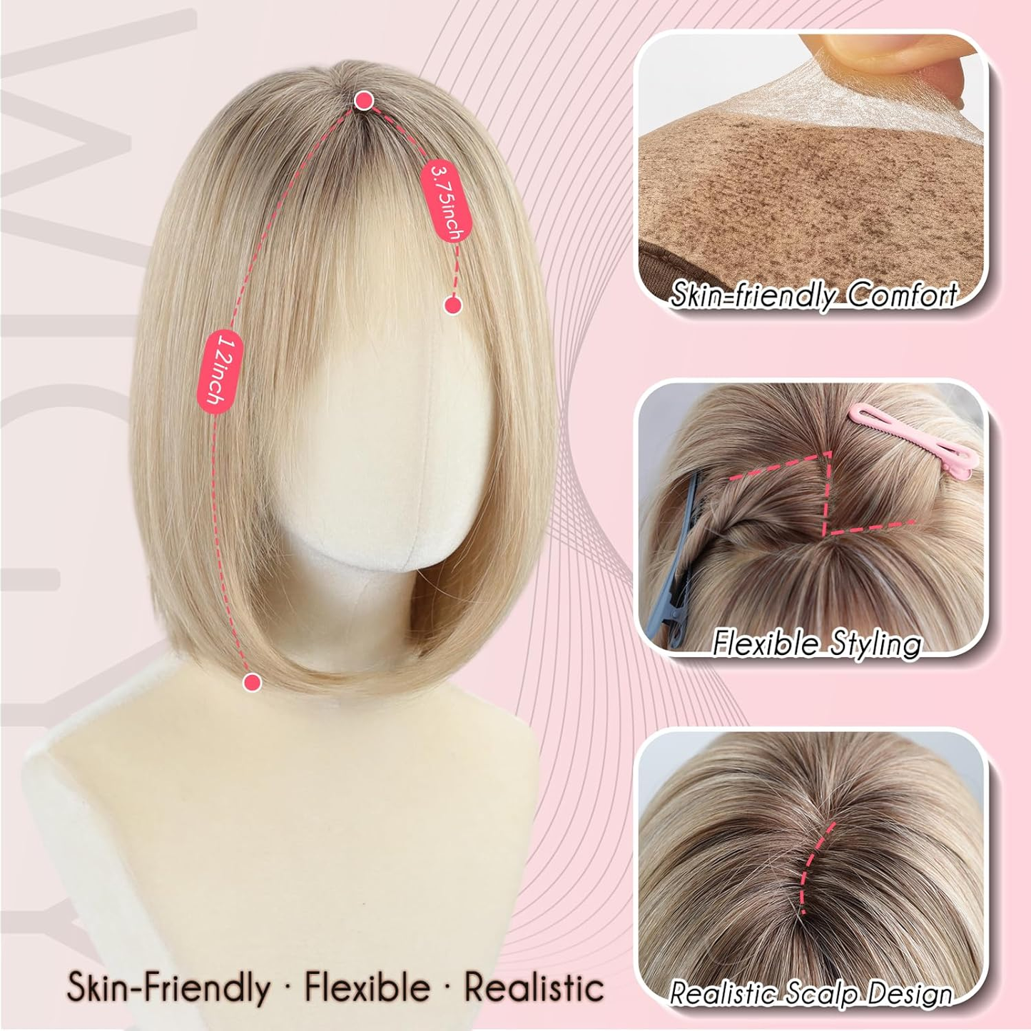 Theodora - Wigyy Ash Blonde Layered Bob Wigs