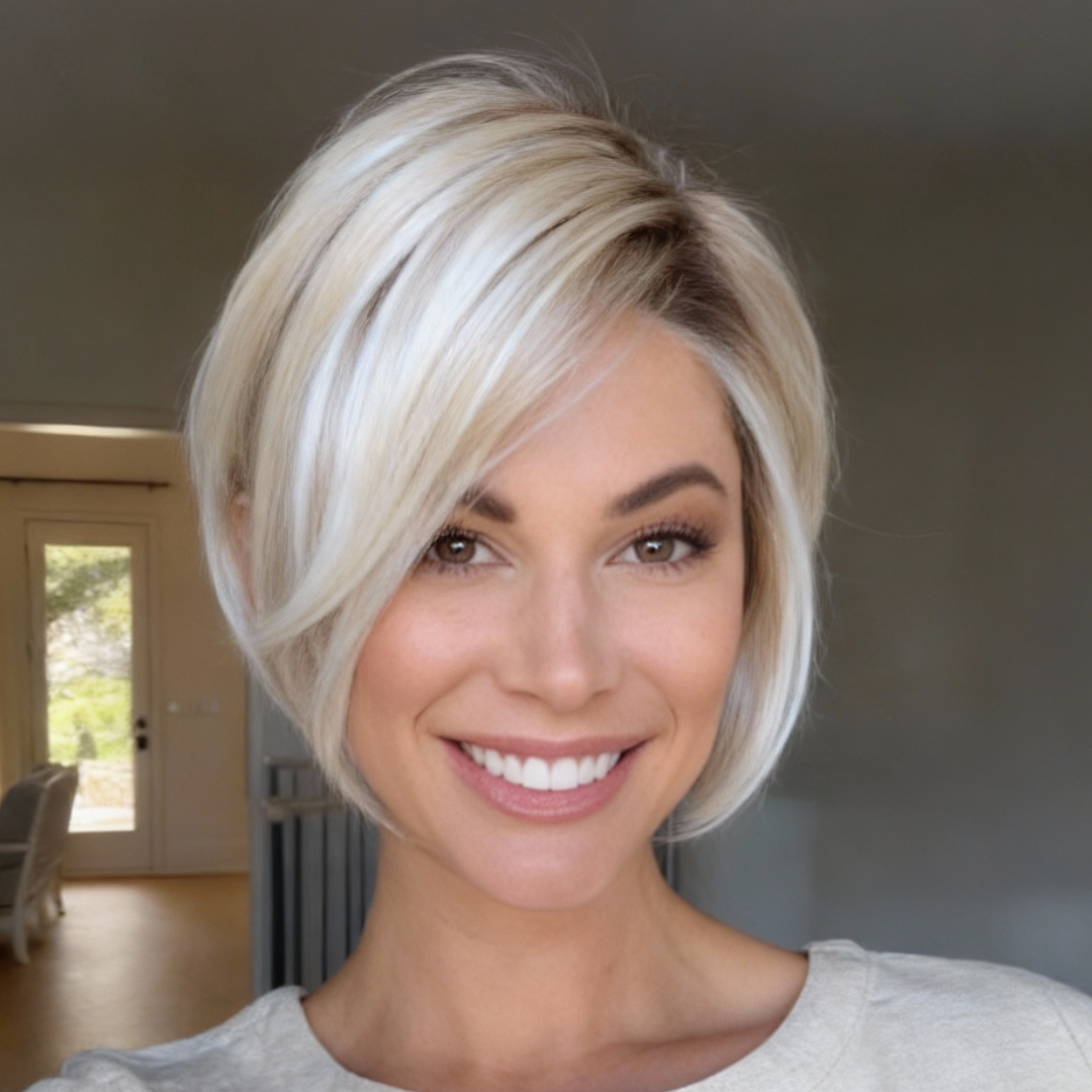Raven - Wigyy Straight Grey Elegant Bob Wig