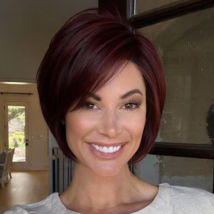 Raven - Sleek Side-Swept Bob with Seamless Hairline