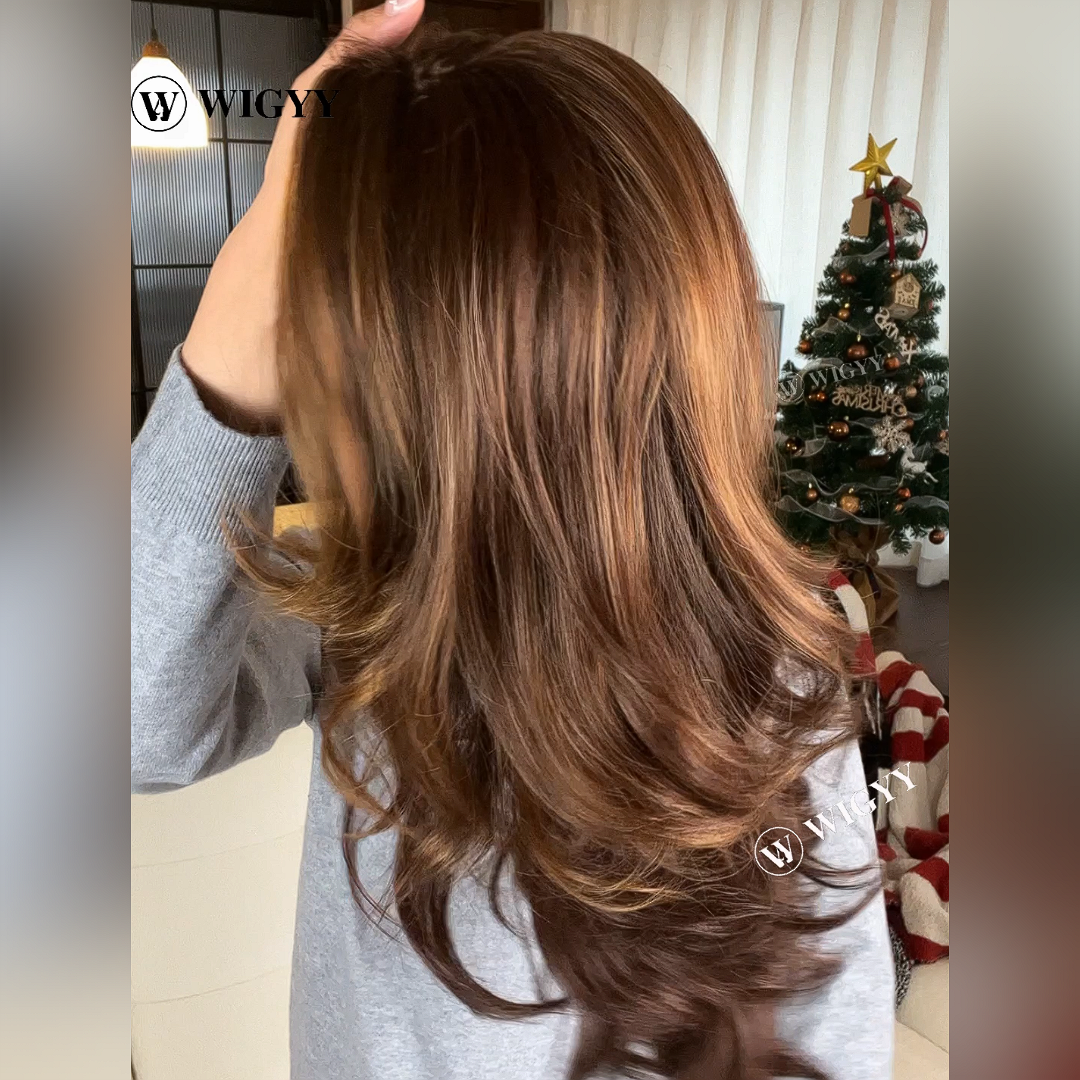 Gladys - Wigyy Brown Highlighted Curl Daily Use Wig