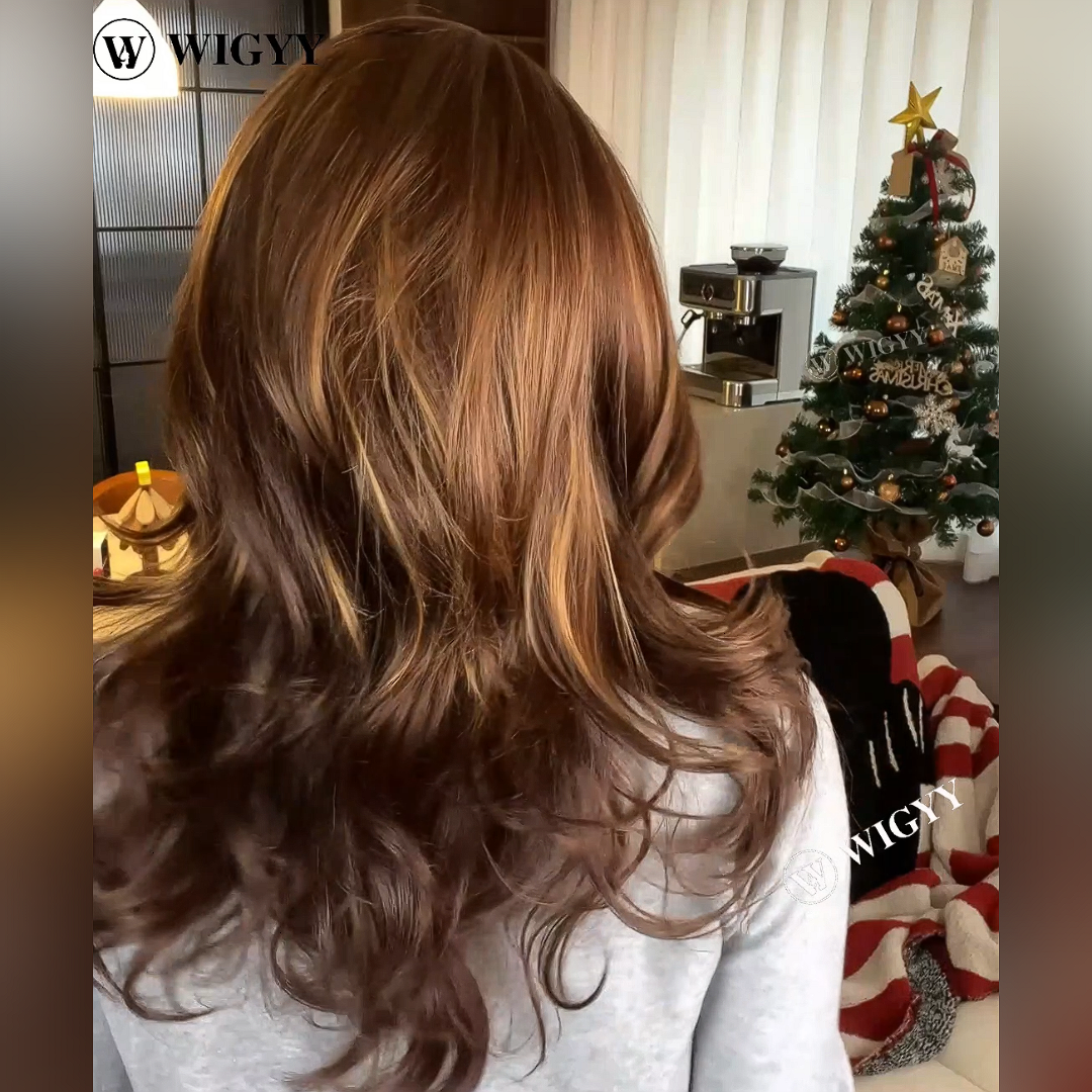 Gladys - Wigyy Brown Highlighted Curl Daily Use Wig