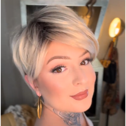 Tamsin - Short Ombre Blonde Daily Use Pixie Cut Wigs
