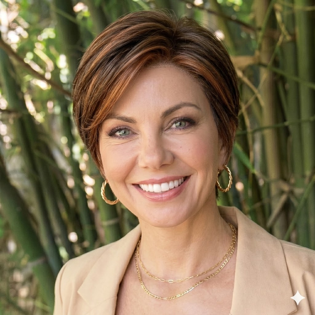 Camilla - Wigyy Straight Brown Highlighted Layered Bob Elegant Wig
