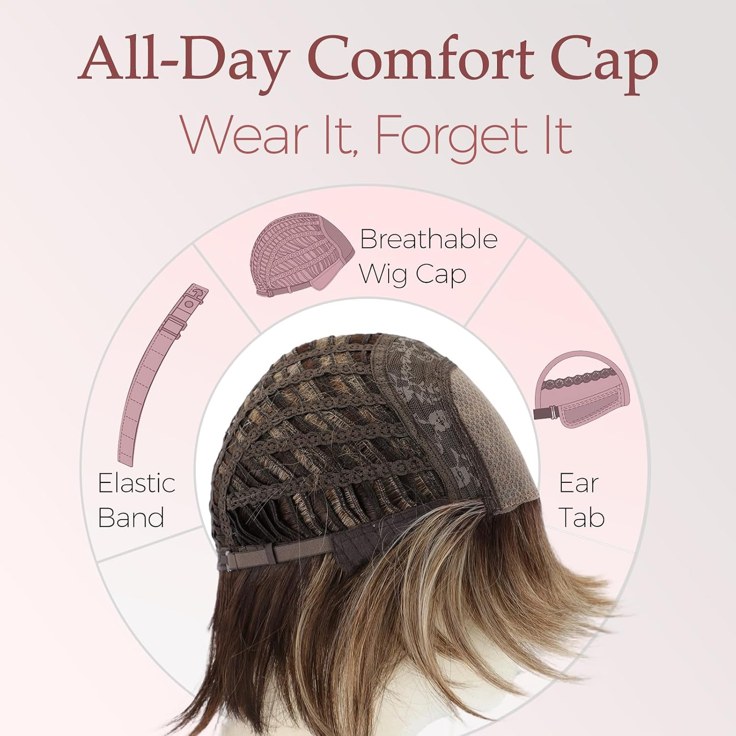 Alma - Short Brown Wigs for Women