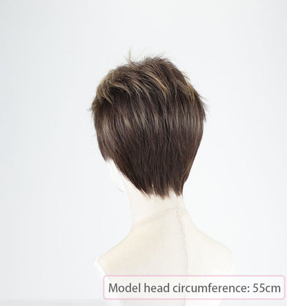 Doris - Pixie Boy Grey Short Synthetic Wigs