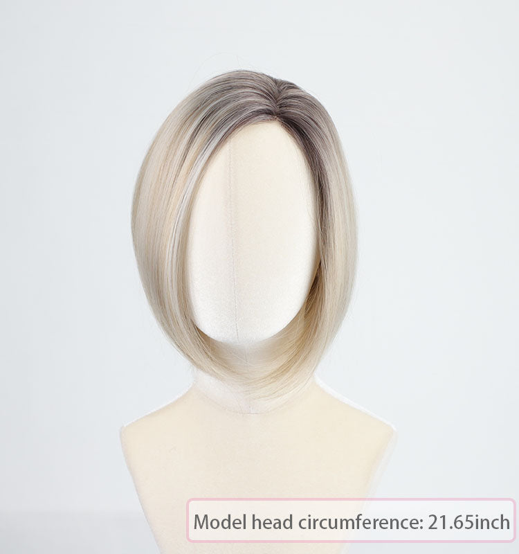 Estelle - Wigyy Mono-Front Blonde Highlighted Lightweight Breathable Bob