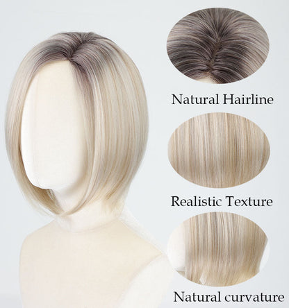 Estelle - Wigyy Mono-Front Blonde Highlighted Softly Bob Wig