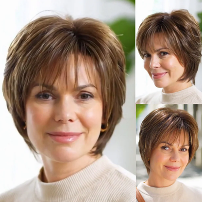 Alma - Short Platinum Blonde Daily Use Wigs for Women
