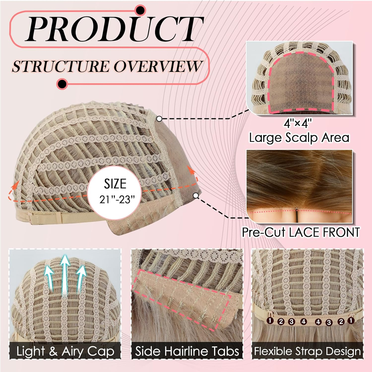 Theodora - Wigyy Ash Blonde Layered Bob Wigs