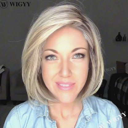 Estelle - Wigyy Mono-Front Blonde Highlighted Lightweight Softly Bob