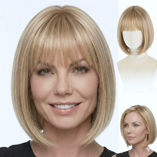 Perla - Wigyy Blonde Bob Elegant Wig with Bang
