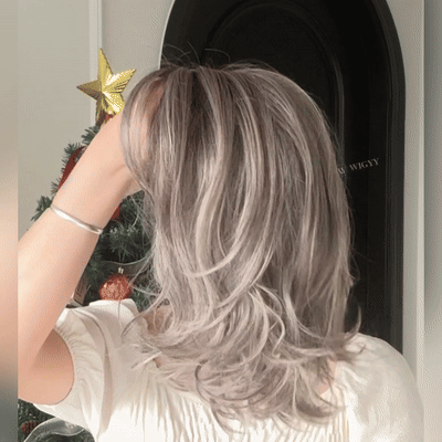 Nadine - Wigyy Curl Daily Use Shoulder Length Elegant Wig with Bang