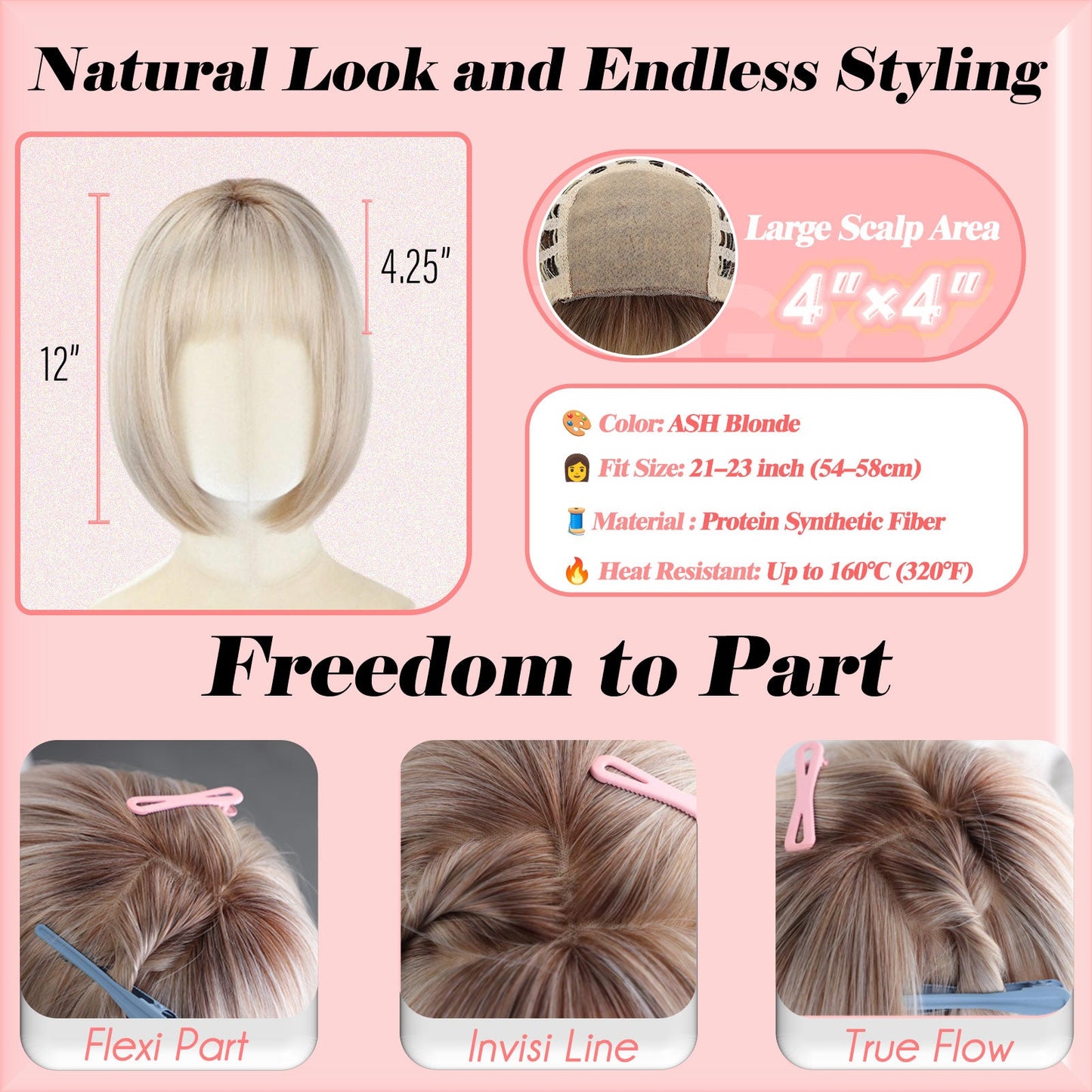 Perla - Wigyy Brown Black Bob Elegant Wig with Bang
