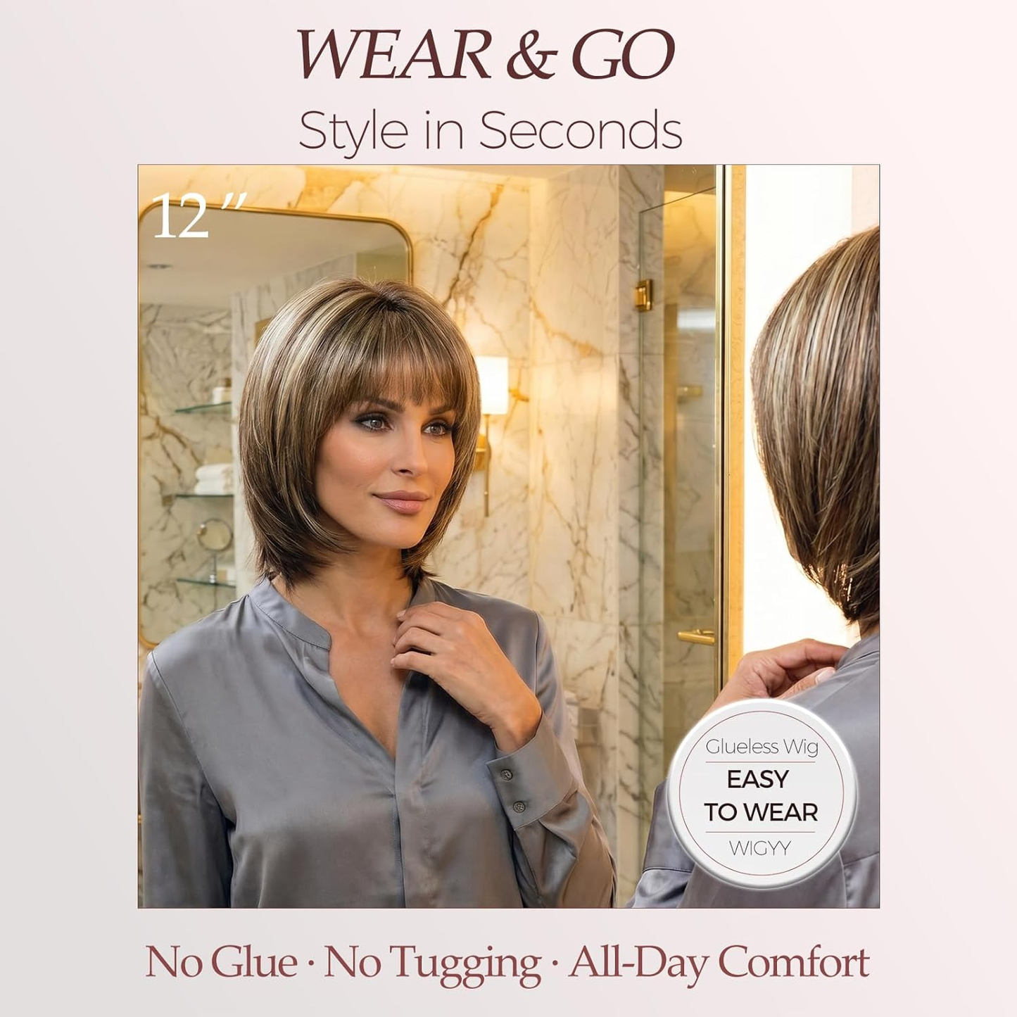 Alma - Short Brown Wigs for Women