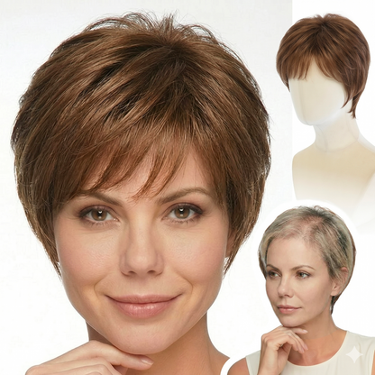 Tamsin | Natural Voluminous Pixie with Wispy Fringe