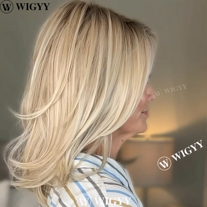 Leona - Wigyy Blonde Side Parting Elegant Wig