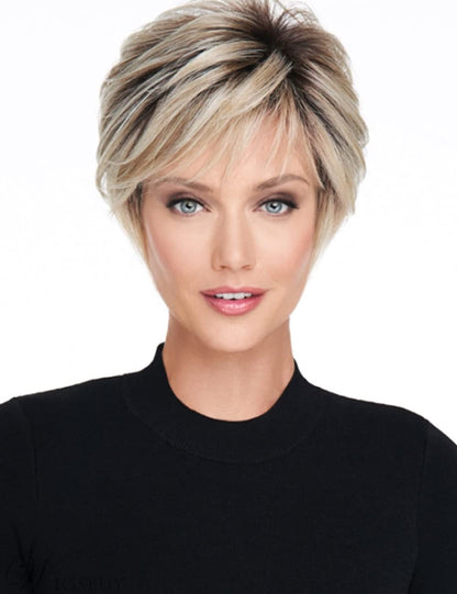 Tamsin - Natural Layered Pixie with Wispy Fringe - Rich Auburn Brown