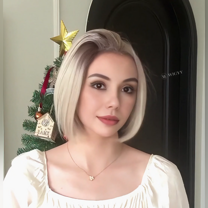 Estelle - Wigyy Mono-Front Blonde Highlighted Softly Bob Wig