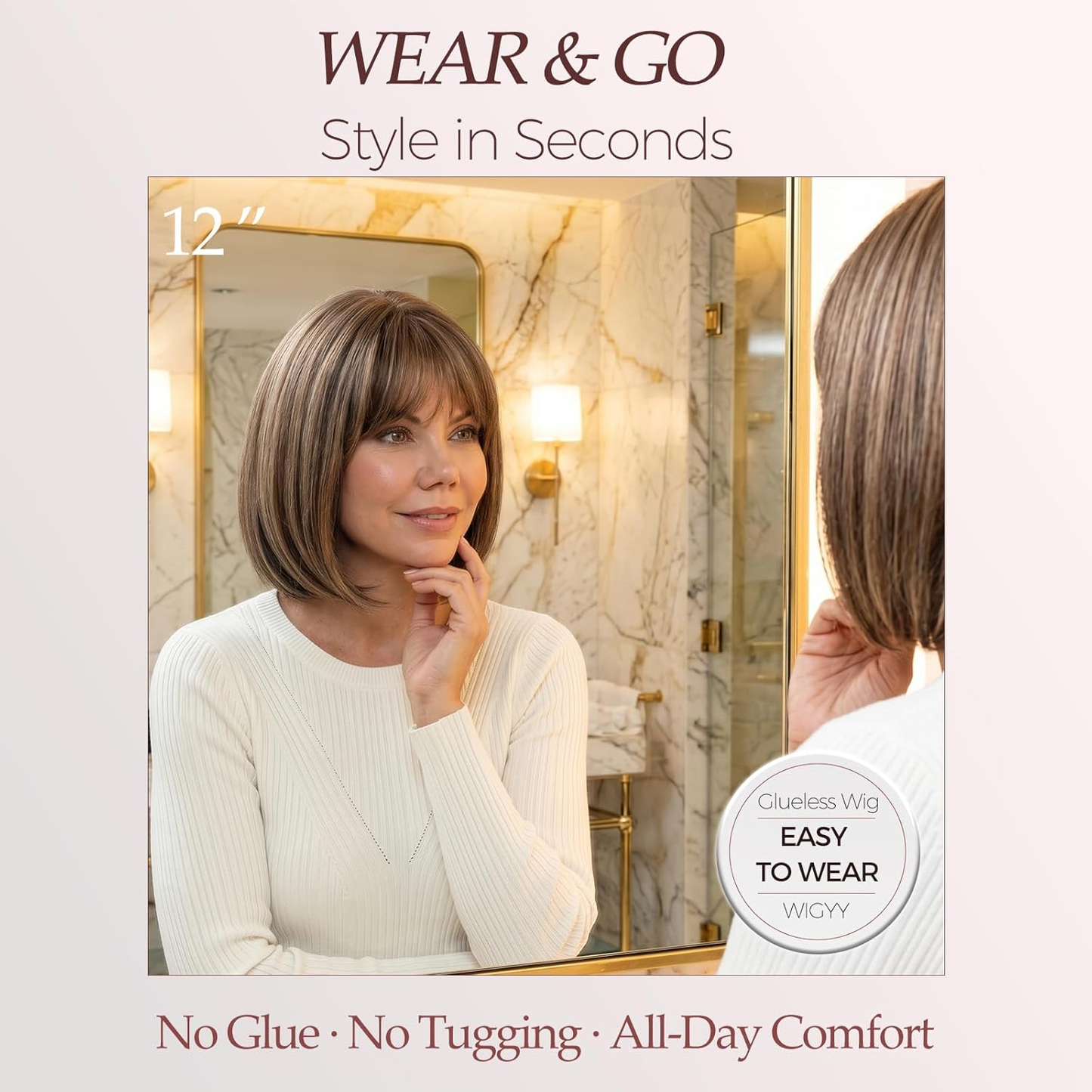 Clara - Wigyy Straight Cute Elegant Wig for Daily Use