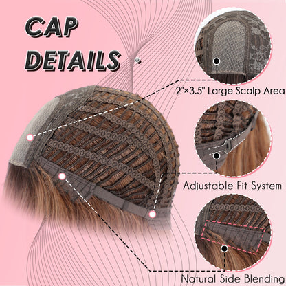 Ramona - Short Blonde Highlight Bob Wig