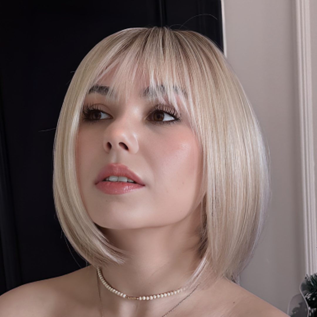 Perla - Wigyy  Daily Use Bob Elegant Wig with Bang