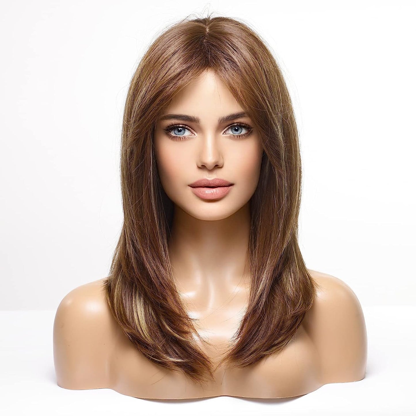 Synthetic Long Wigs  Hair with Bangs for Daily Use