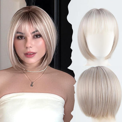 Perla - Wigyy  Daily Use Bob Elegant Wig with Bang