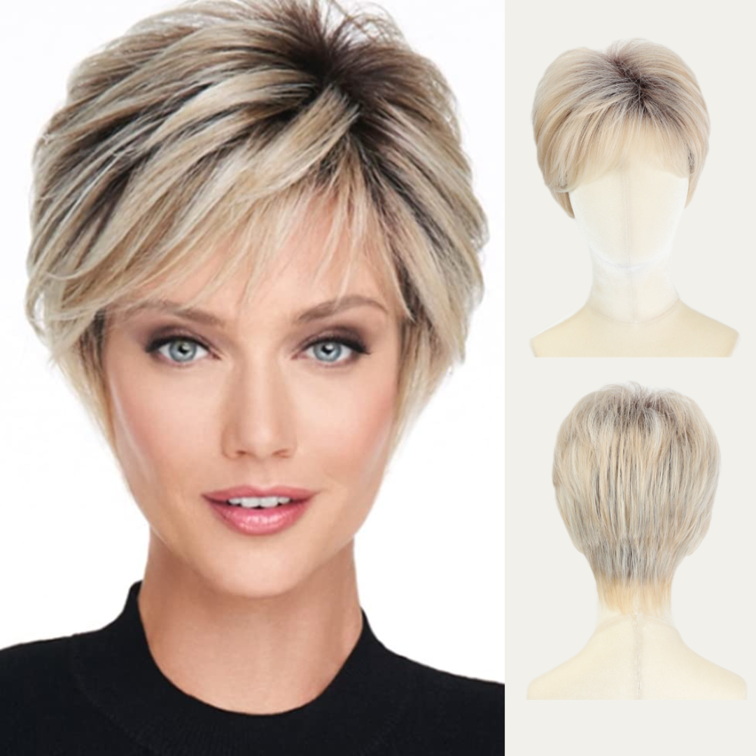 Hilda - Brown Highlight Short Pixie Wigs