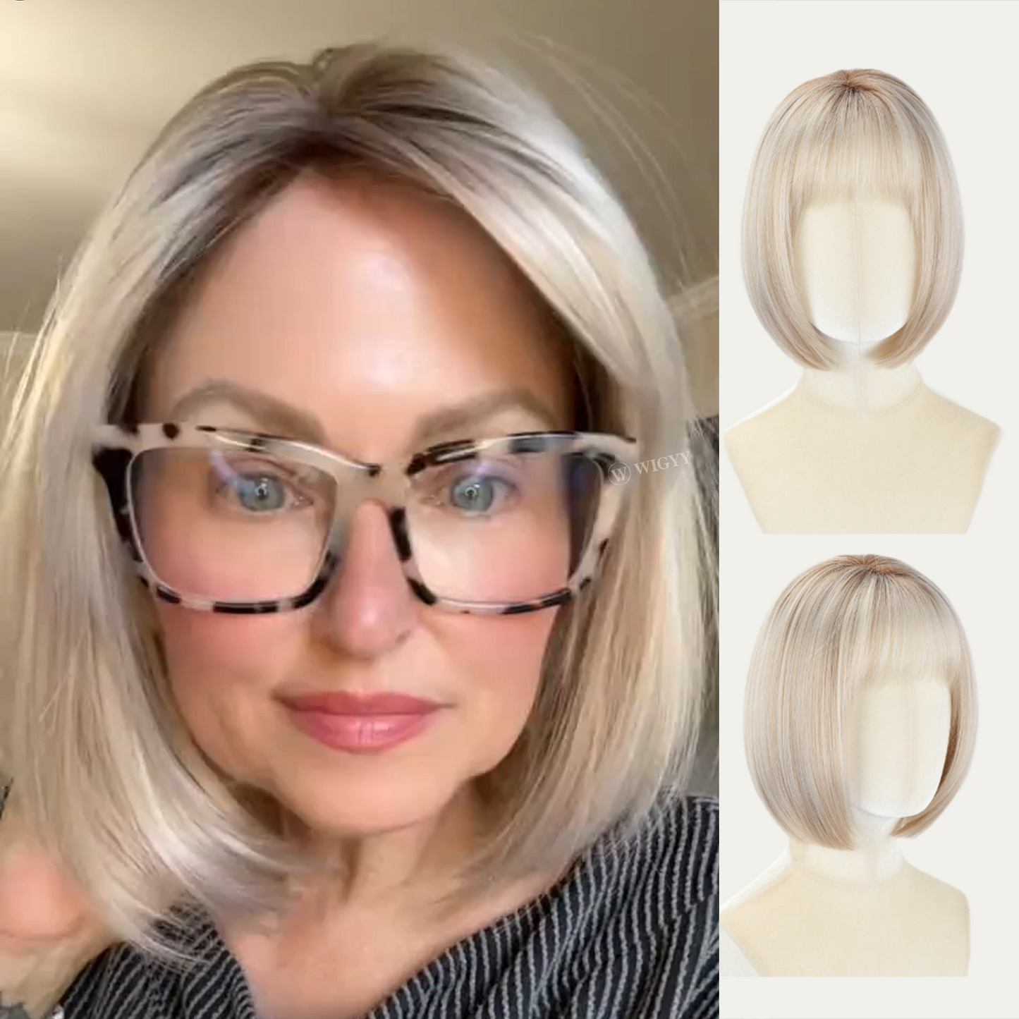 Clara - Wigyy Daily Use Highlighted Bob Elegant Wig