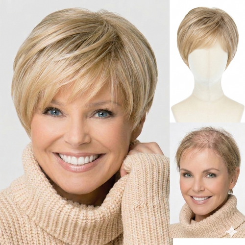 Alice  - Wigyy Short Ombre Beige Layered Wigs for Women