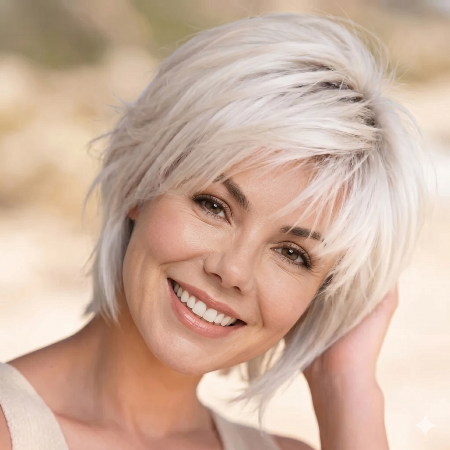 Alma - Short Grey Daily Use Wigs for Women