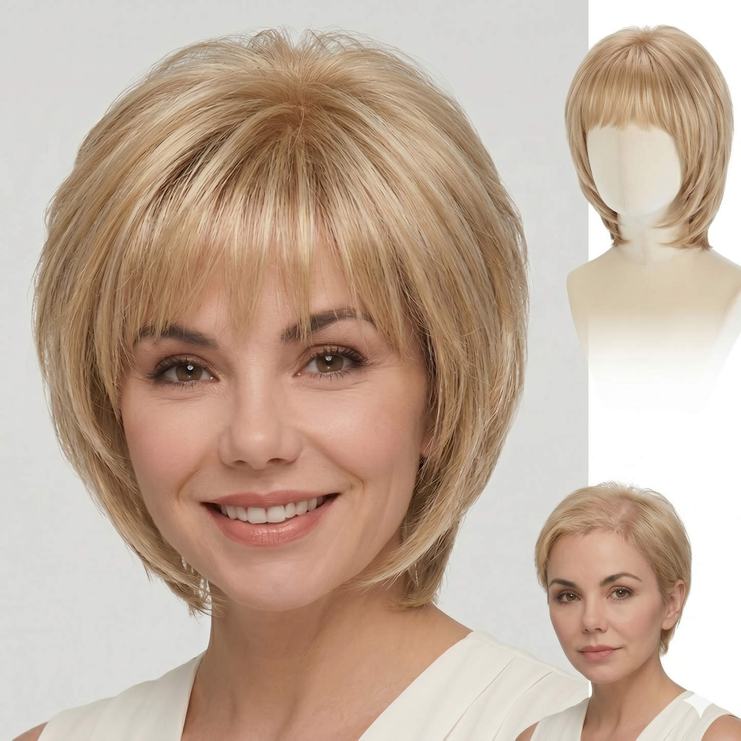 Alma - Short Brown Wigs for Women