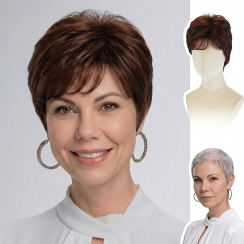 Gertrude - Wigyy Natural Layered Pixie with Wispy Fringe