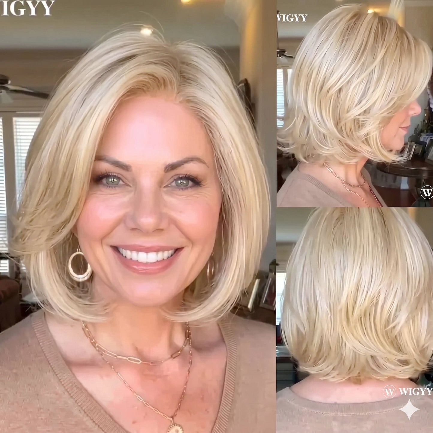 Tabitha - Wigyy Higlighted Side-Parting Elegant Wig