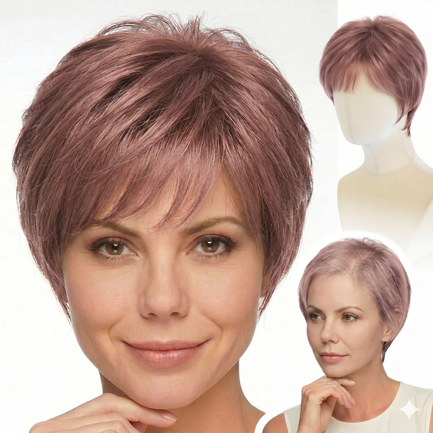 Tamsin | Natural Voluminous Pixie with Wispy Fringe