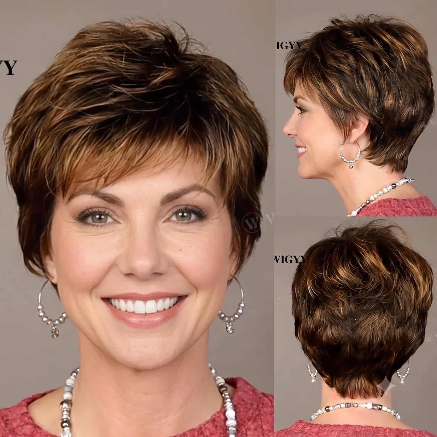 Gertrude - Wigyy Natural Layered Pixie with Wispy Fringe