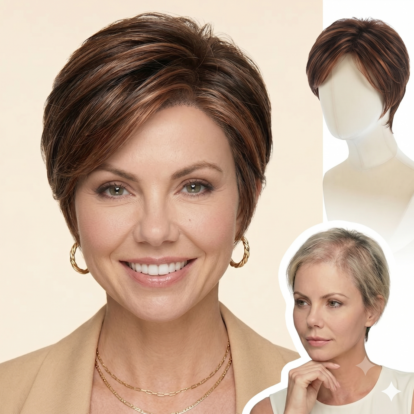 Camilla - Wigyy Straight Layered Cut Breathable Everyday Elegant Bob Wig