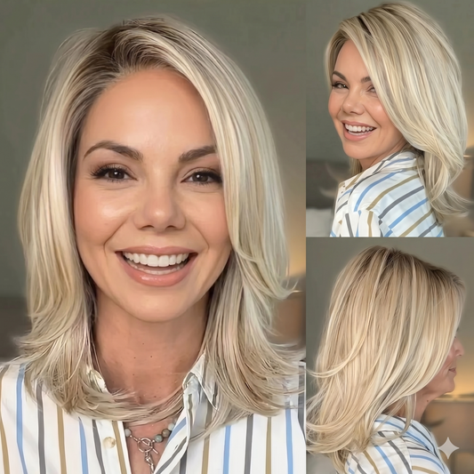 Leona - Wigyy Blonde Side Parting Elegant Wig