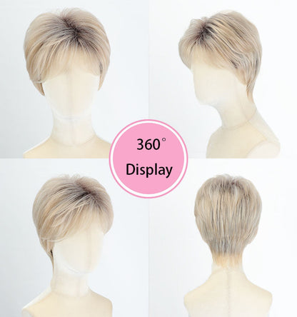 Tamsin | Natural Voluminous Pixie with Wispy Fringe