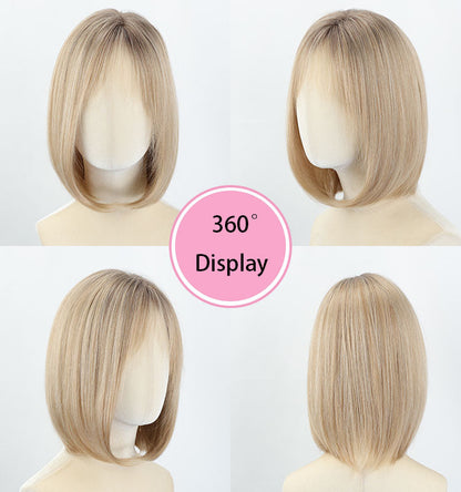 Theodora - Wigyy Daily Use Ash Blonde Layered Bob Wigs