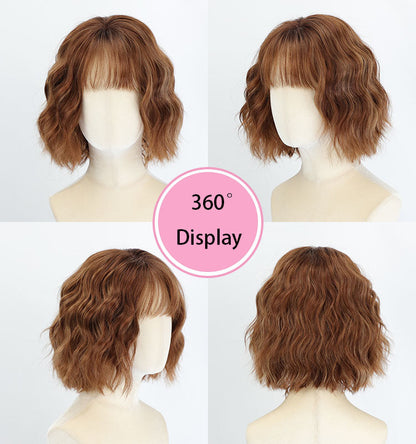 Bernice - Wigyy Wave Bob Breathable Elegant Wig with Bang