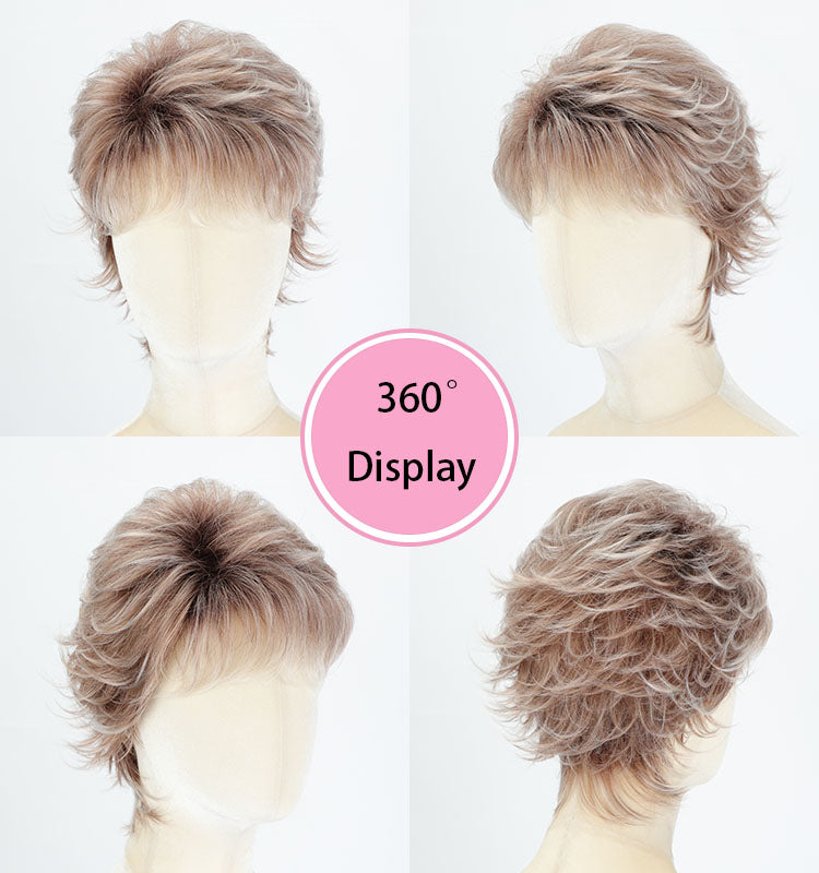 Harriet - Textured Feathered Shag  Voluminous Pixie Wig