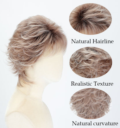 Harriet - Textured Feathered Shag  Voluminous Pixie Cut Wig