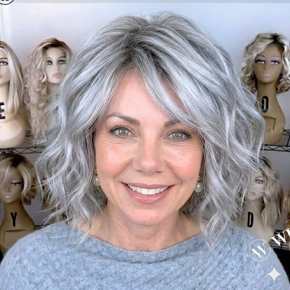 Irene - Effortless Beachy Waves Bob with Sweeping Fringe