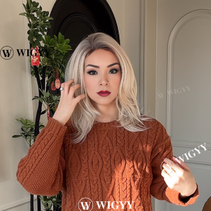 Leona - Wigyy Blonde Side Parting Daily Use Elegant Wig