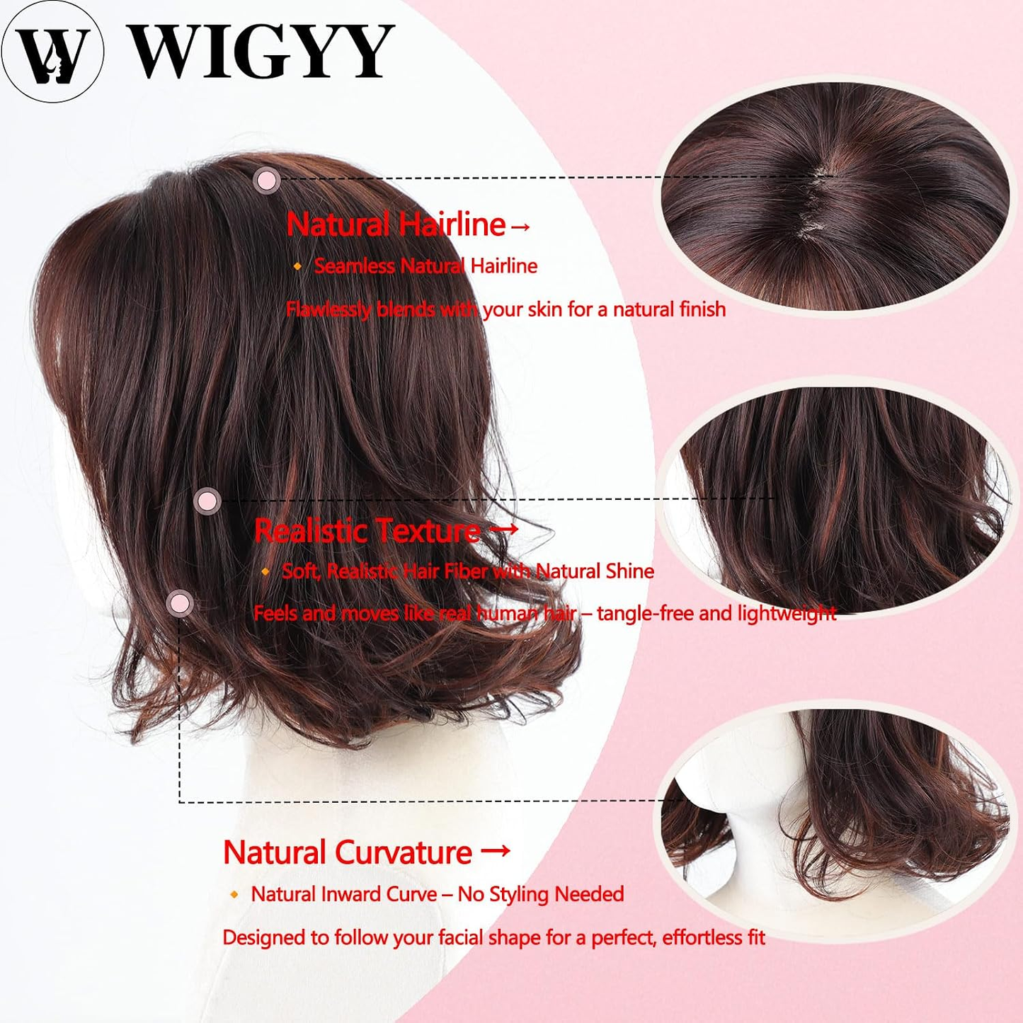 Flash Sale - Mabel - Wigyy Shoulder Length Daily Use Curl Elegant Wig