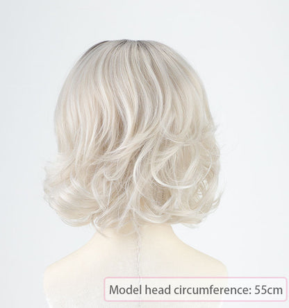Chloe - Romantic Wavy Bob with Wispy Fringe, Glueless Blonde Wig
