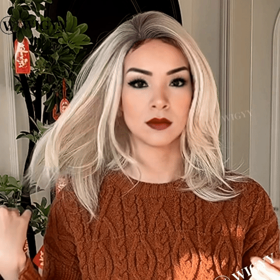 Leona - Wigyy Blonde Side Parting Daily Use Elegant Wig