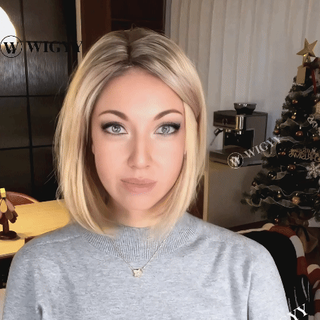 Theodora - Wigyy Daily Use Ash Blonde Layered Bob Wigs