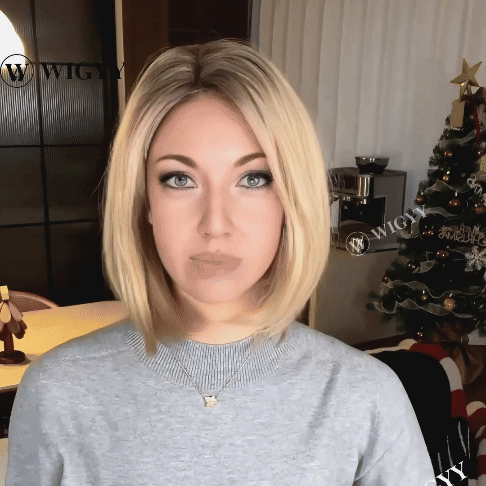 Theodora - Wigyy Daily Use Ash Blonde Layered Bob Wigs